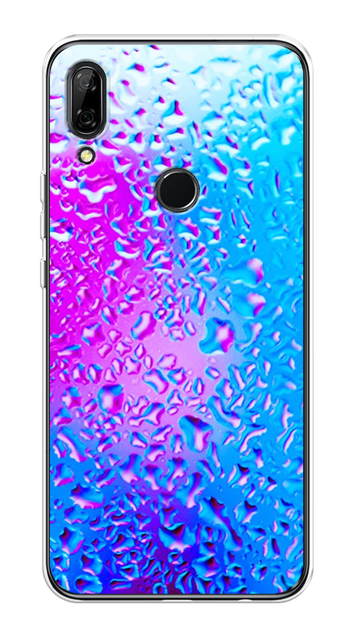 

Чехол на Honor 9X/Huawei P Smart Z "Капли на стекле", Голубой;розовый, 69450-3