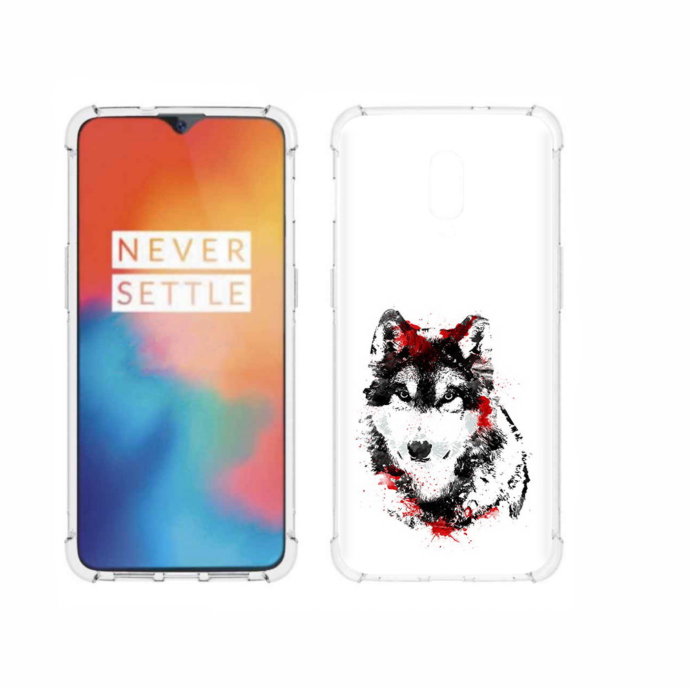 

Чехол MyPads Tocco для OnePlus 6T кровавый волк, Прозрачный, Tocco