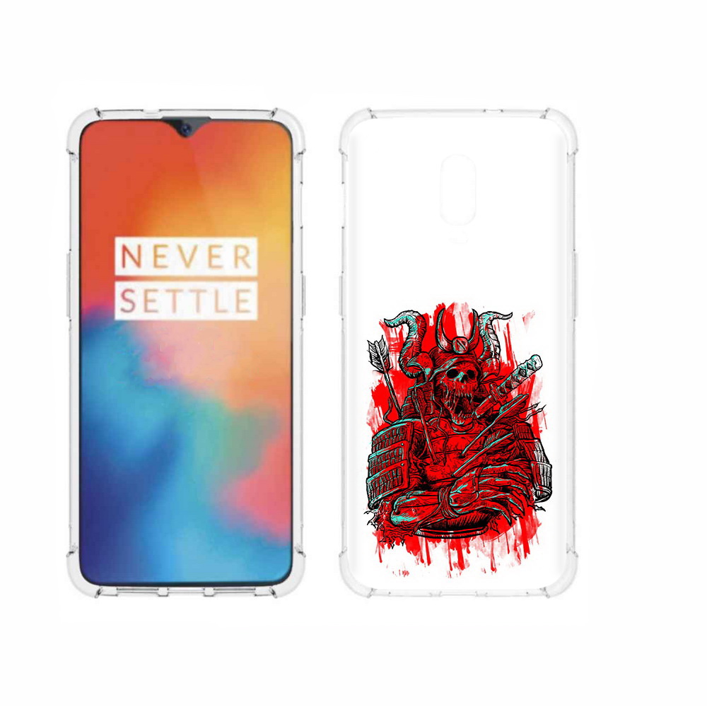 

Чехол MyPads Tocco для OnePlus 6T красный скелет воин, Прозрачный, Tocco