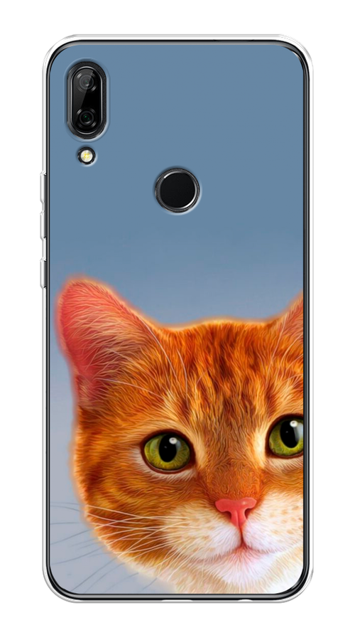 

Чехол на Honor 9X/Huawei P Smart Z "Любопытный котик", Коричневый, 69450-1