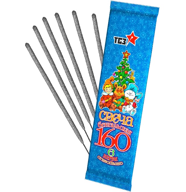 Бенгальский огонь ТСЗ Новогодние ТР165 6 шт.