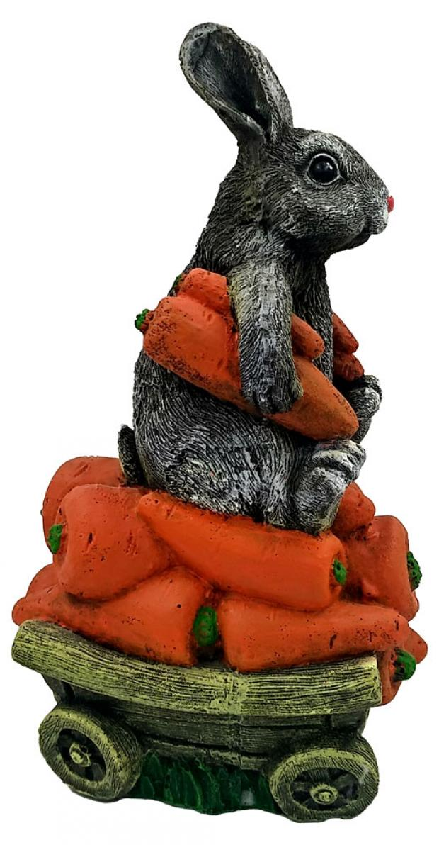 

Фигура садовая Зайка Стиф на телеге 14 х 18 х 34 см, Разноцветный