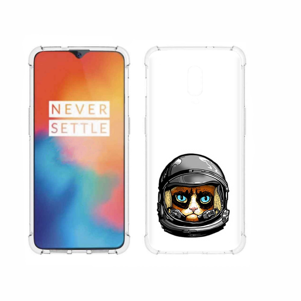 

Чехол MyPads Tocco для OnePlus 6T кот космонавт, Прозрачный, Tocco