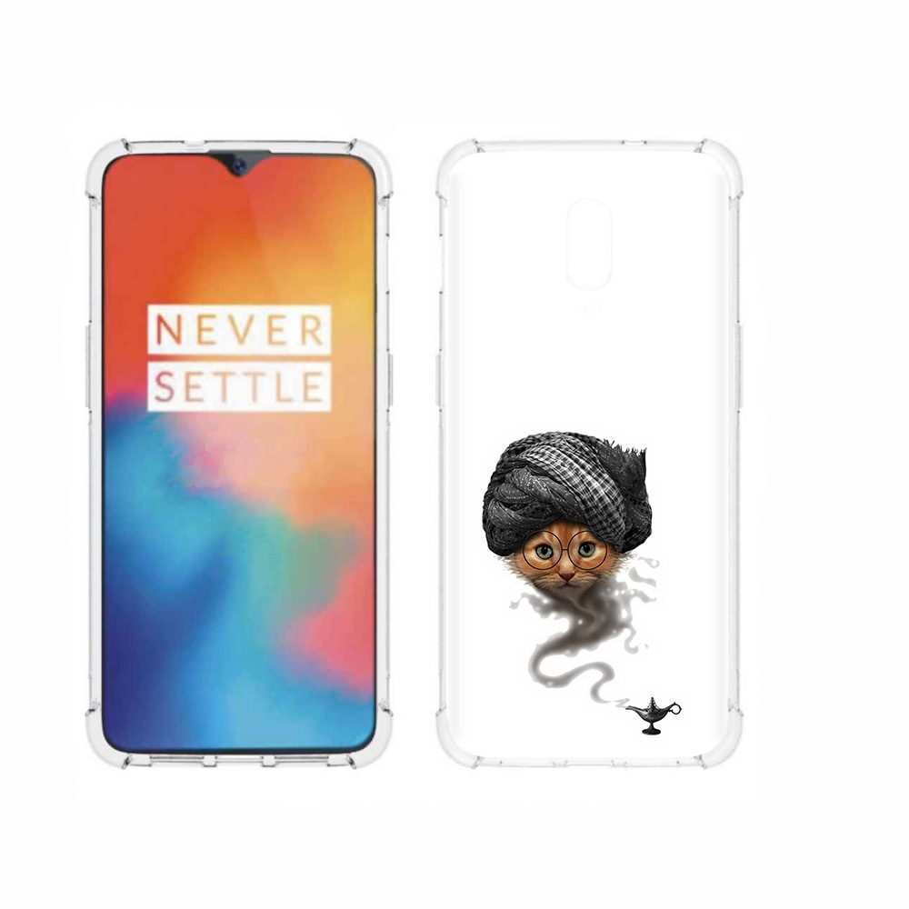 

Чехол MyPads Tocco для OnePlus 6T кот джин, Прозрачный, Tocco