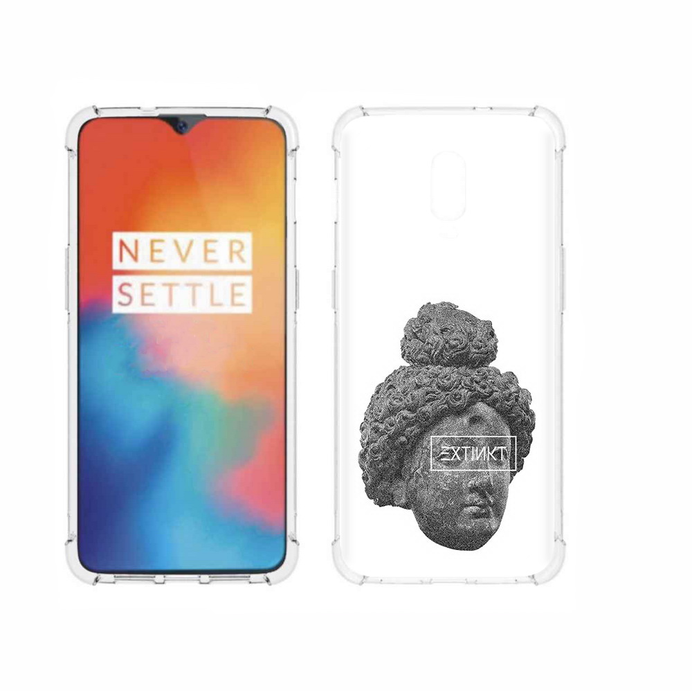 

Чехол MyPads Tocco для OnePlus 6T каменное лицо девушки, Прозрачный, Tocco