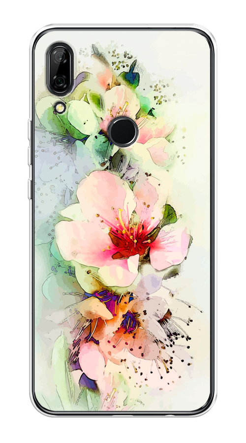 

Чехол на Honor 9X/Huawei P Smart Z "Нежные цветы", Зеленый;розовый, 69450-2