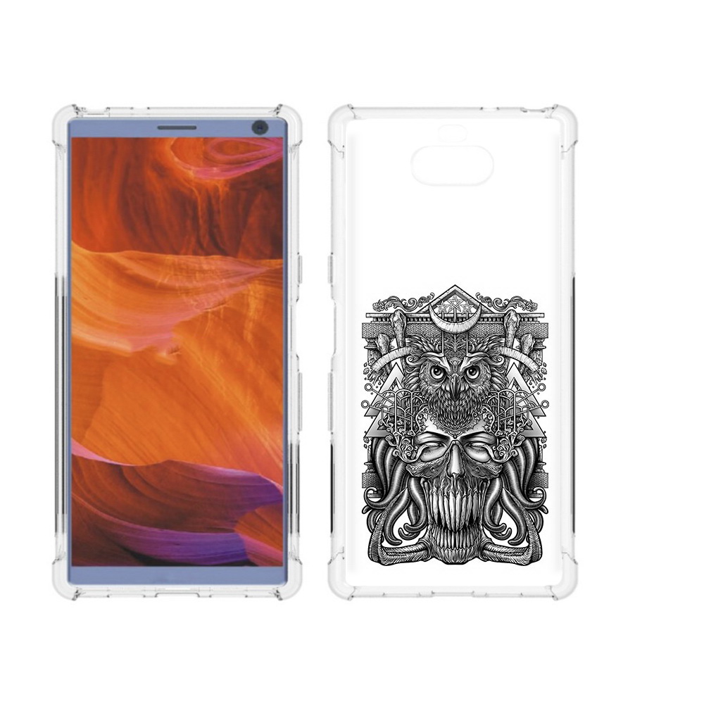 

Чехол MyPads Tocco для Sony Xperia 10 Plus зубастая сова, Прозрачный, Tocco