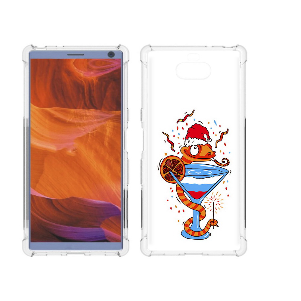 

Чехол MyPads Tocco для Sony Xperia 10 Plus змейка, Прозрачный, Tocco