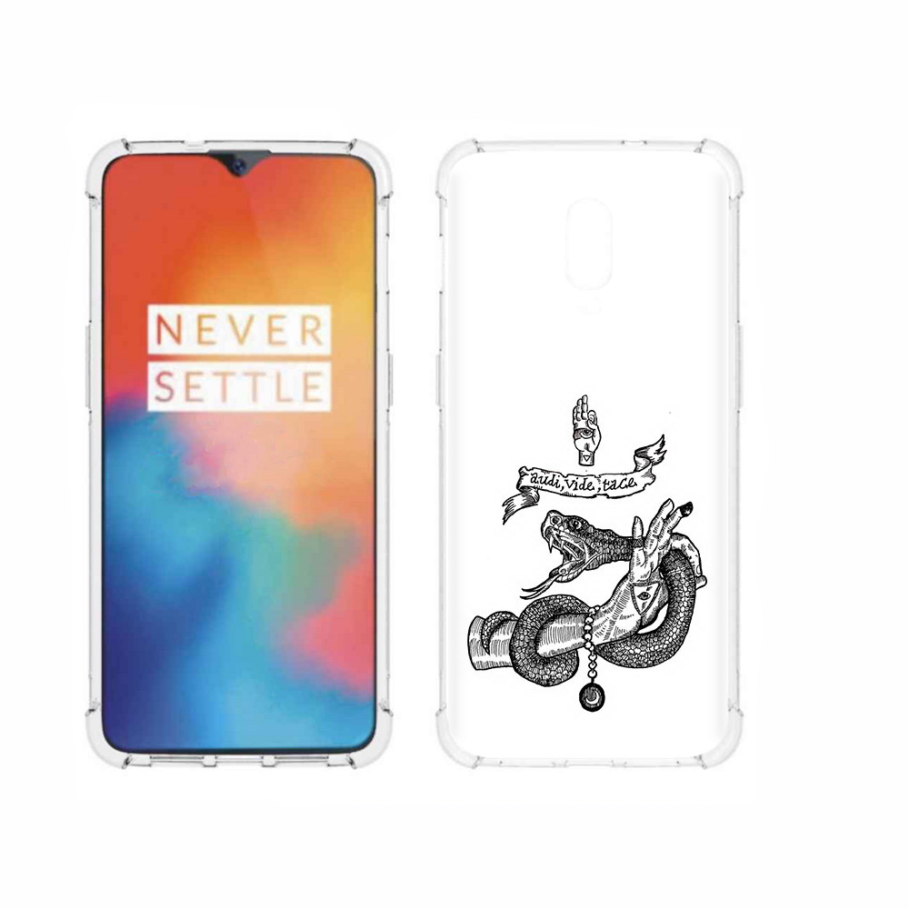 

Чехол MyPads Tocco для OnePlus 6T змея на руке рисунок, Прозрачный, Tocco