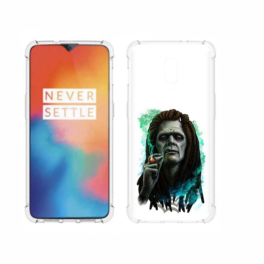 

Чехол MyPads Tocco для OnePlus 6T зеленый мужчина с сигаретой, Прозрачный, Tocco