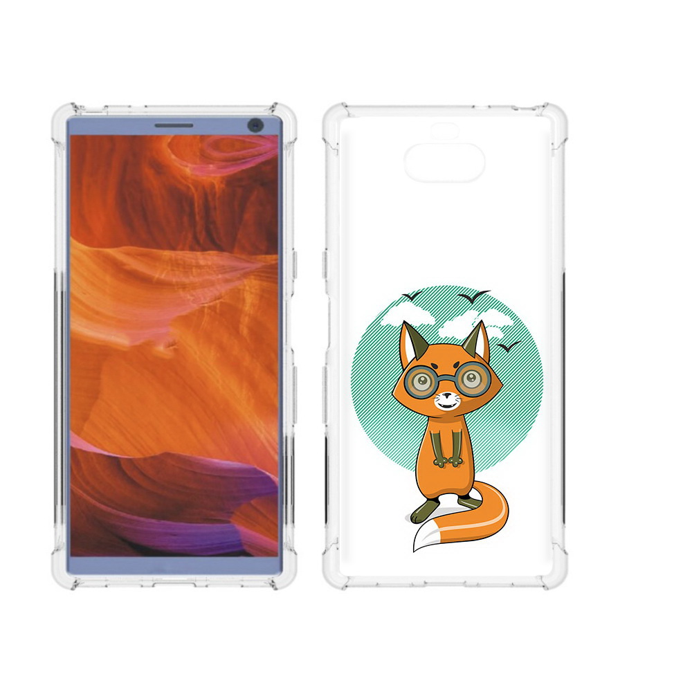 

Чехол MyPads Tocco для Sony Xperia 10 Plus задумчивая лиса, Прозрачный, Tocco