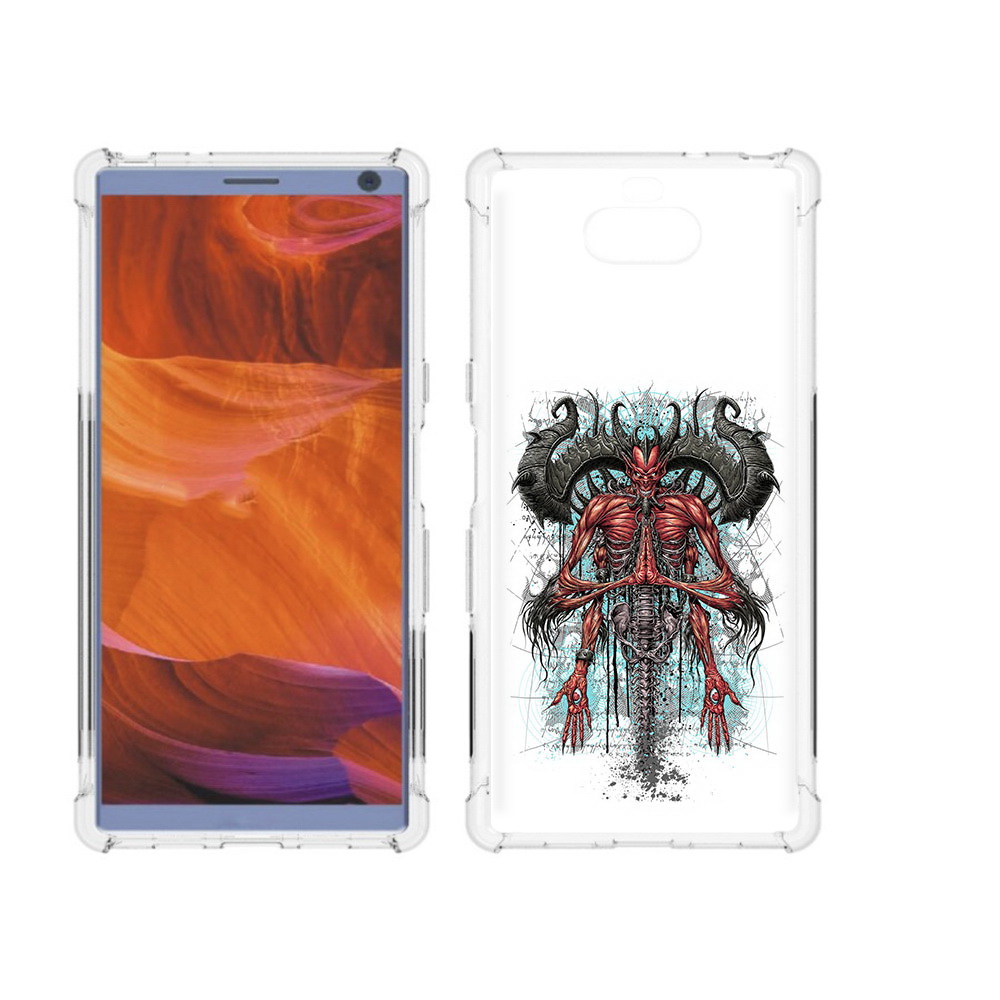 

Чехол MyPads Tocco для Sony Xperia 10 Plus дьявол, Прозрачный, Tocco