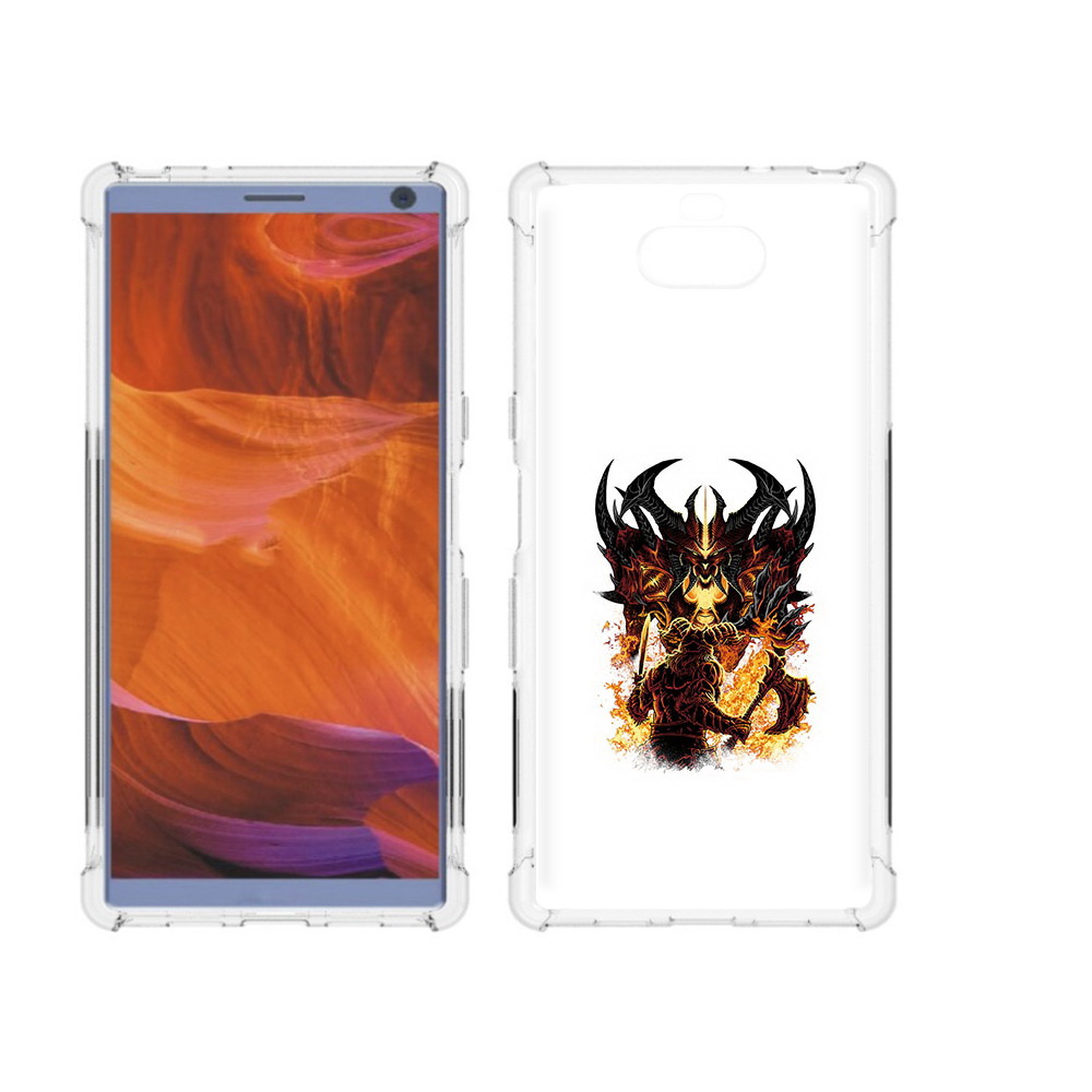 

Чехол MyPads Tocco для Sony Xperia 10 Plus демон shadow fiend, Прозрачный, Tocco