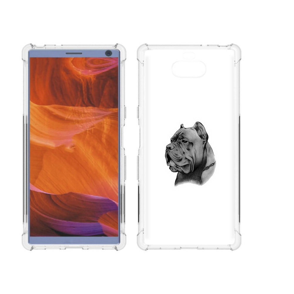 

Чехол MyPads Tocco для Sony Xperia 10 Plus грозный бульдог, Прозрачный, Tocco