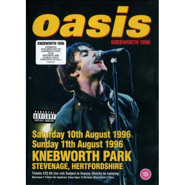 фото Oasis / live at knebworth 1996 (3dvd) медиа