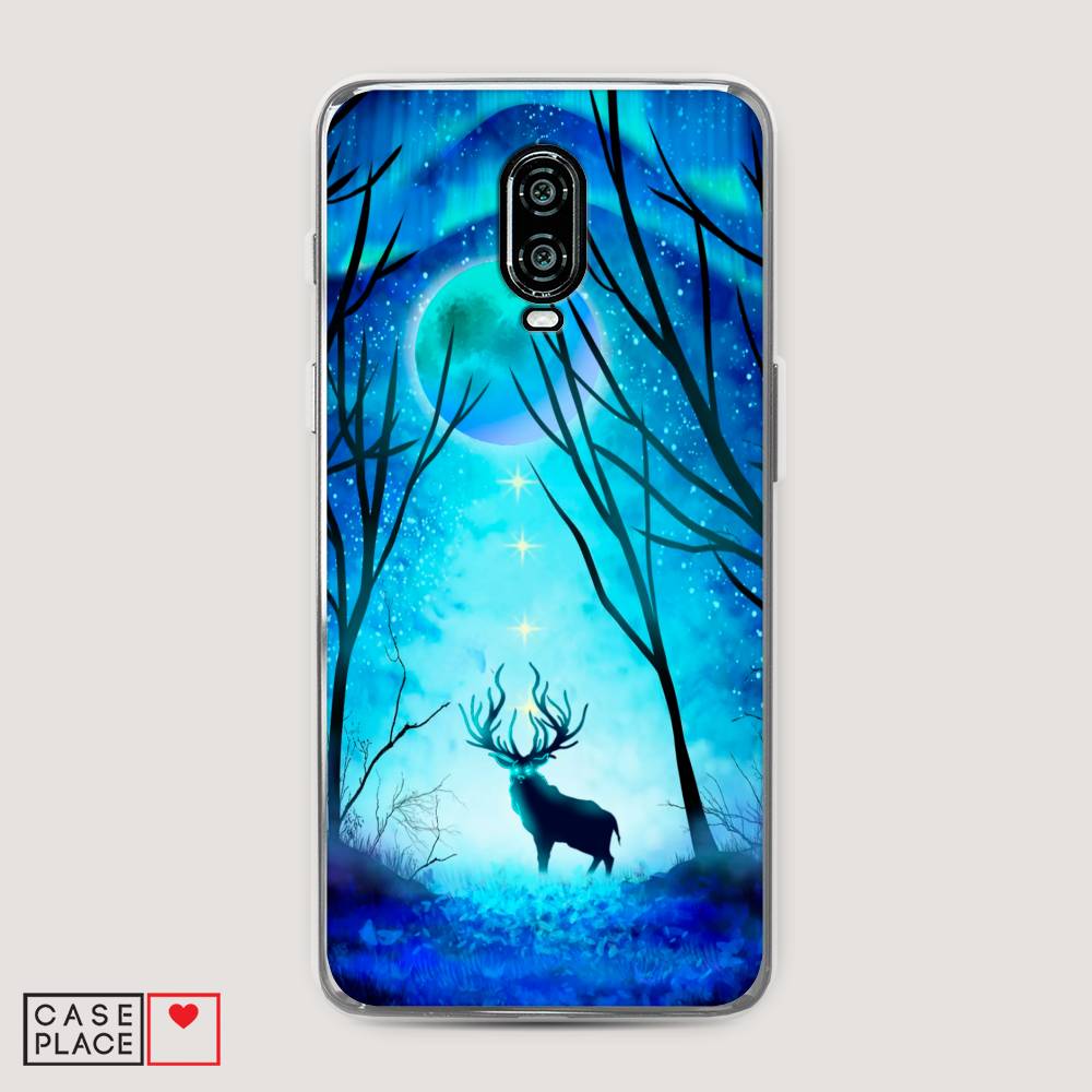 

Чехол на Oneplus 6T "Олень северное сияние", Синий;черный;голубой, 150650-1