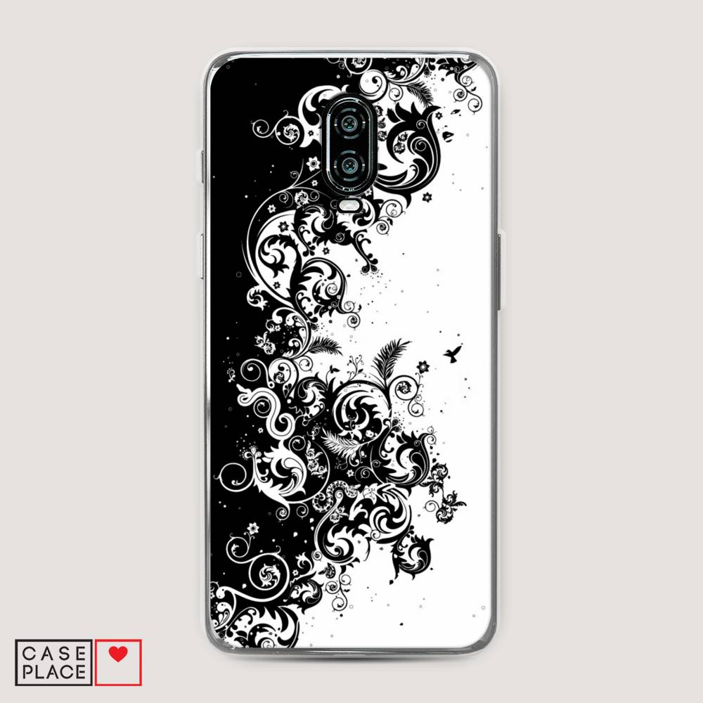 

Чехол на Oneplus 6T "Черно белый узор", Белый;черный;серый, 150650-3