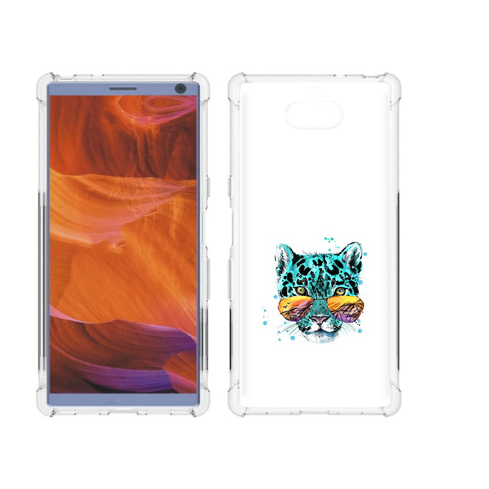 

Чехол MyPads Tocco для Sony Xperia 10 Plus голубой лео, Прозрачный, Tocco