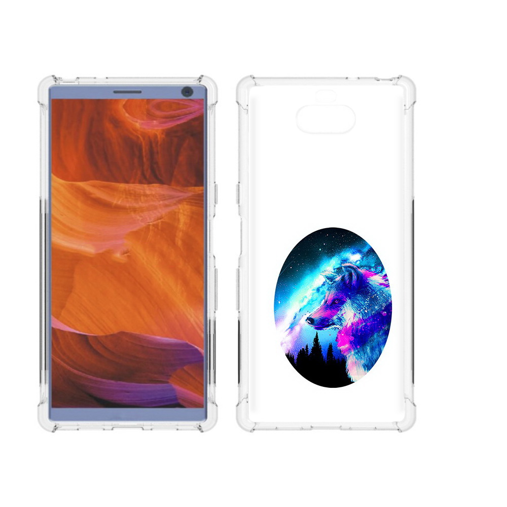 

Чехол MyPads Tocco для Sony Xperia 10 Plus голубой волк, Прозрачный, Tocco