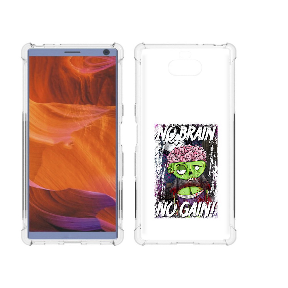 

Чехол MyPads Tocco для Sony Xperia 10 Plus глупый зомби, Прозрачный, Tocco