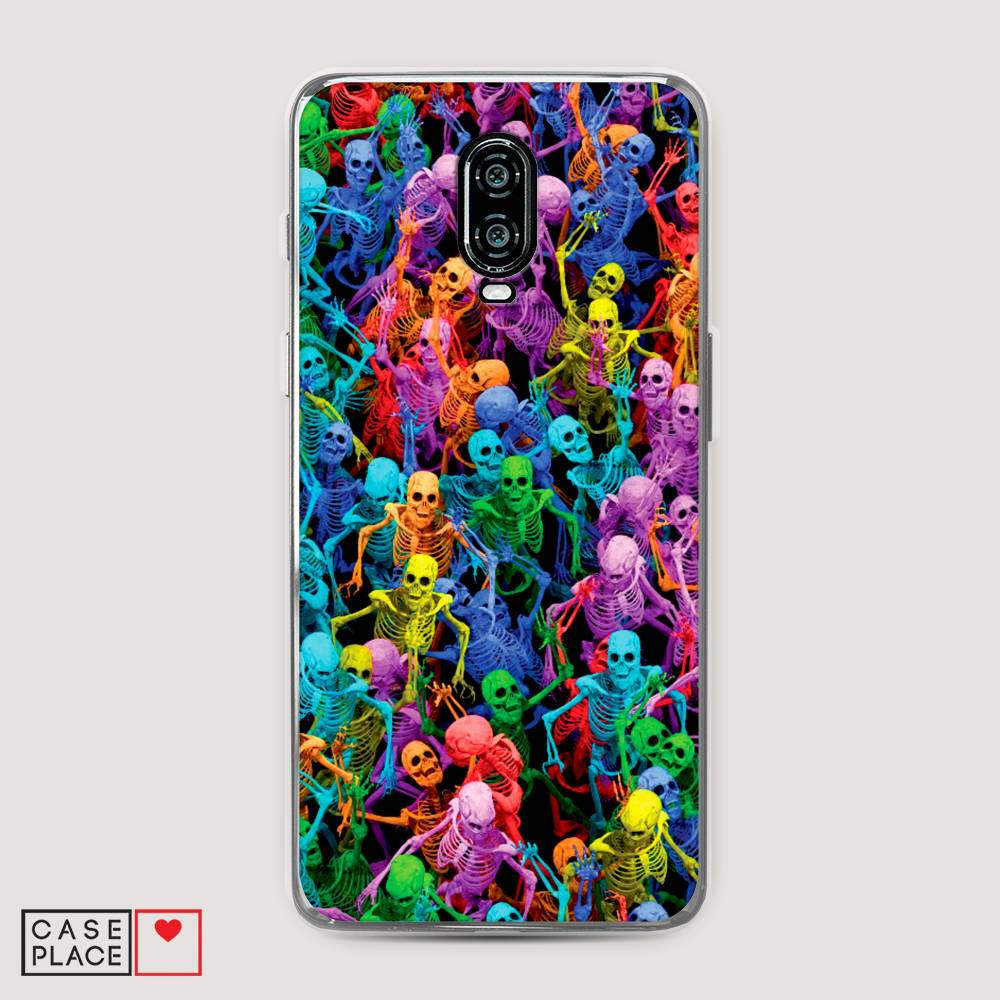 

Чехол на Oneplus 6T "Вечеринка скелетов", Фиолетовый;желтый;оранжевый, 150650-6