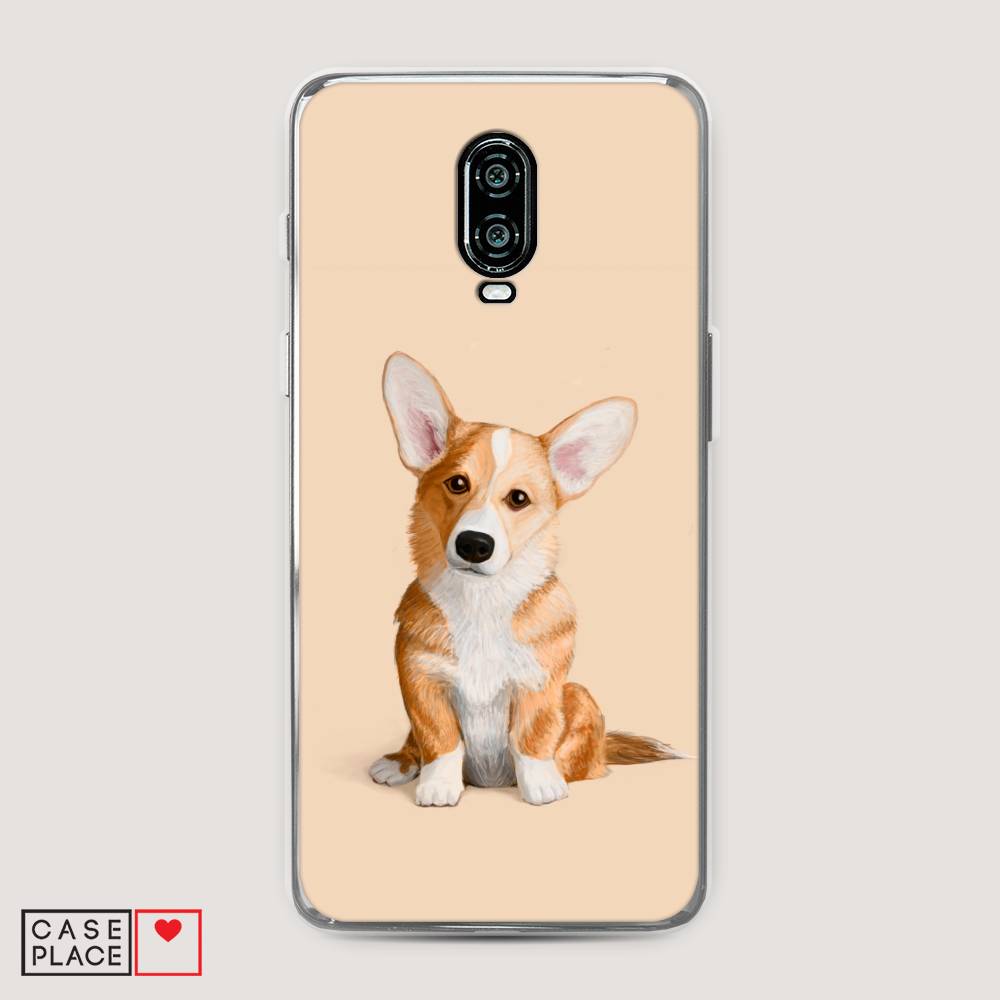 

Чехол на Oneplus 6T "Грустный Корги", Коричневый;бежевый, 150650-1