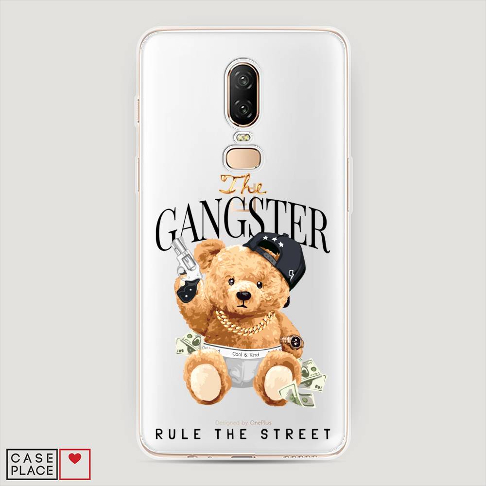 

Чехол на OnePlus 6 "The Gangster", Бежевый;серый;черный, 150550-6