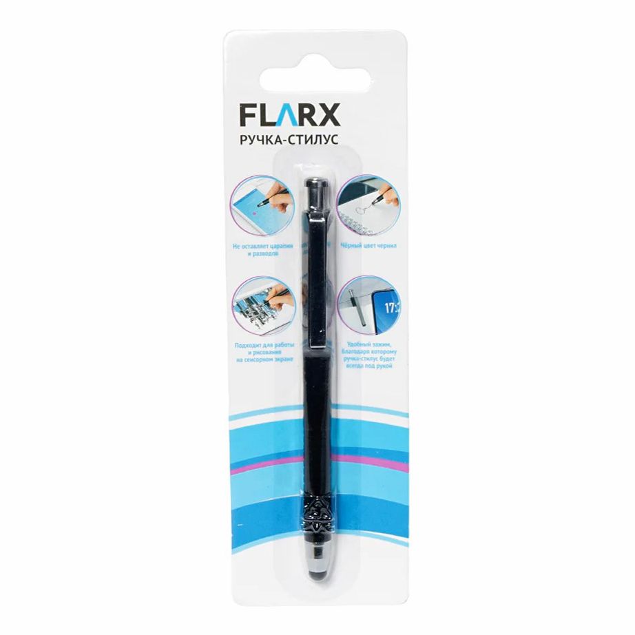 

Ручка со стилусом Flarx цвет чернил черный в ассортименте (цвет по наличию)