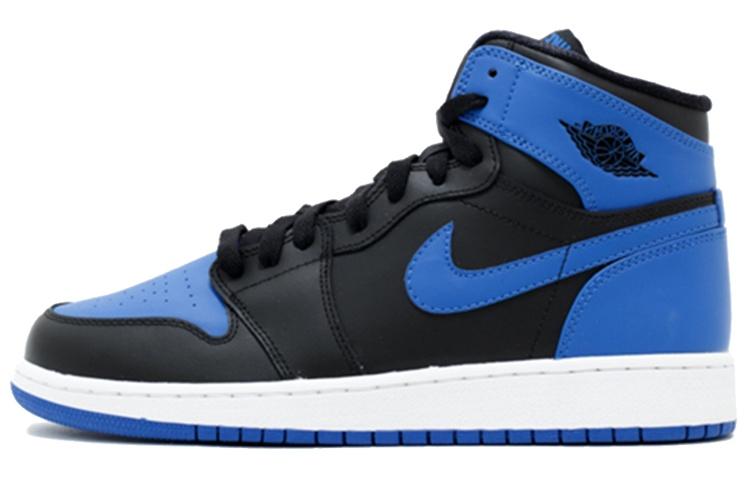 

Кеды унисекс Jordan Air Jordan 1 Retro Black Royal Blue GS 2013 черные 37.5 EU, Черный, Air Jordan 1 Retro Black Royal Blue GS 2013