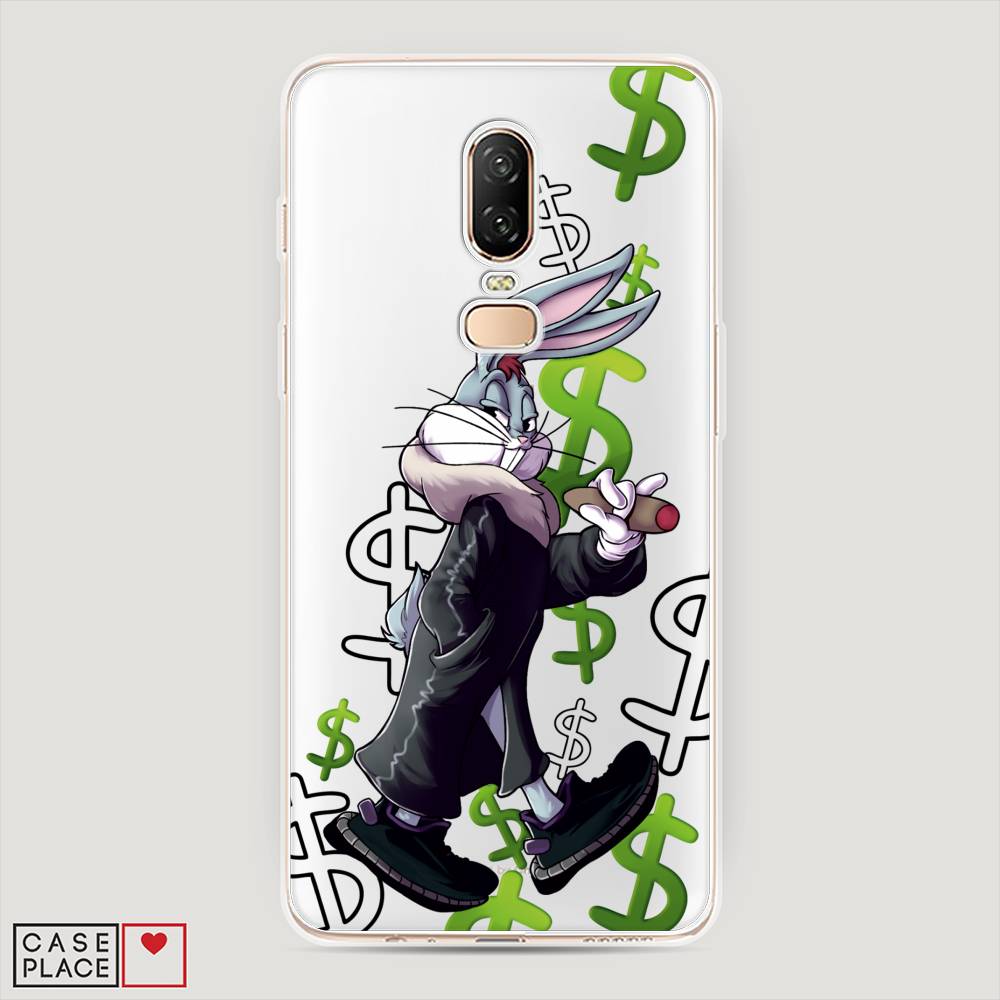 

Чехол на OnePlus 6 "Rich Bugs Bunny", Зеленый;черный;голубой, 150550-6