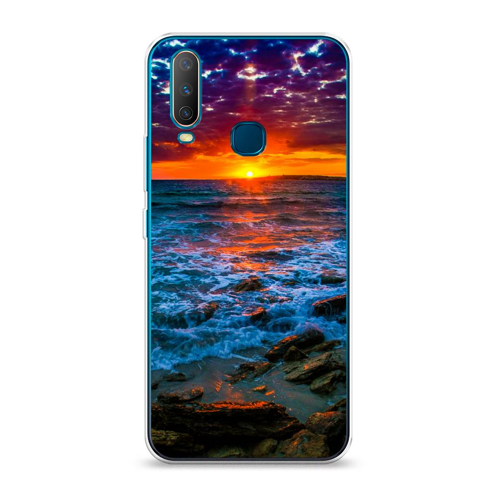 

Чехол для Vivo Y12/Y17 "Закат 1", Оранжевый;синий, 261850-2
