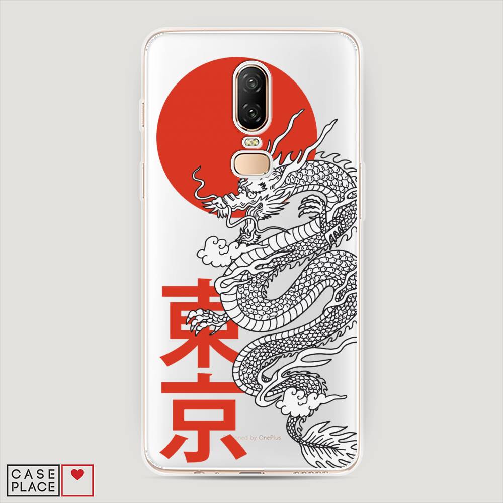 

Чехол на OnePlus 6 "Китайский дракон", Черный;красный;белый, 150550-1