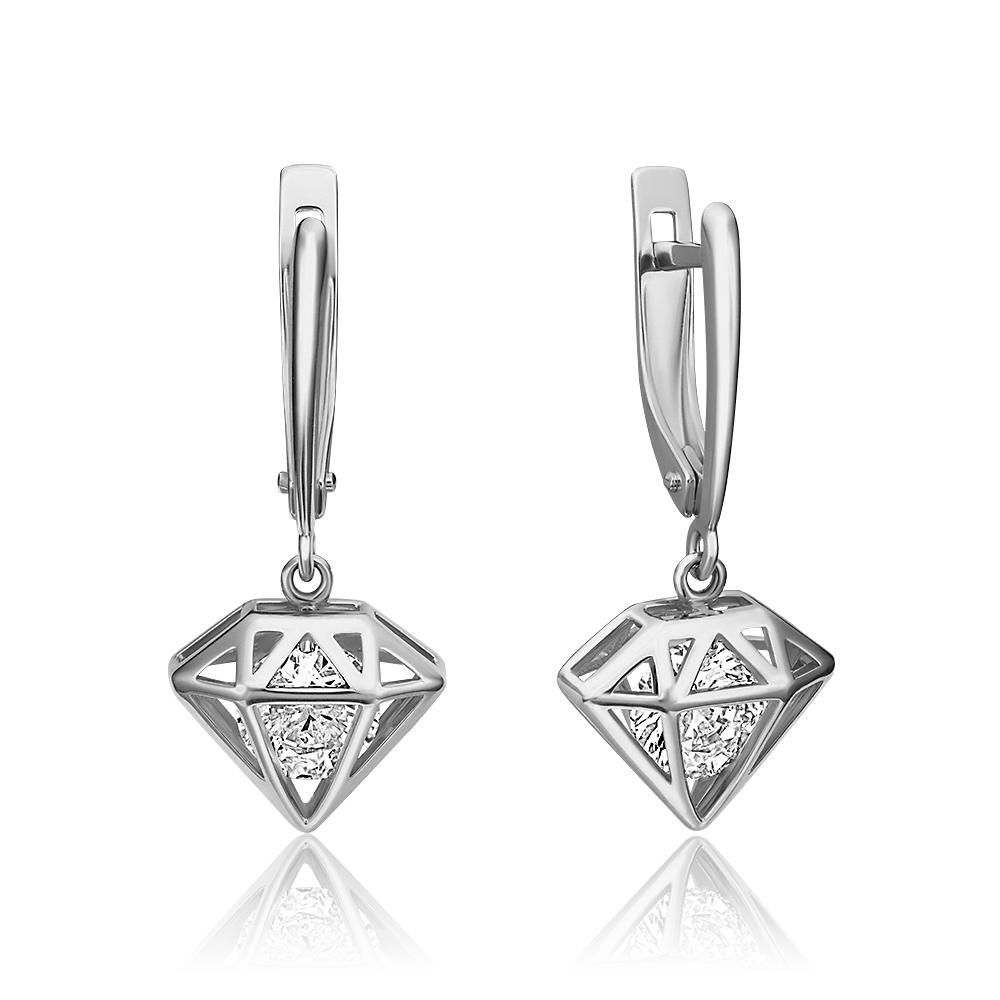 

Серьги из золота PLATINA jewelry 02-4511-00, фианит, 02-4511-00