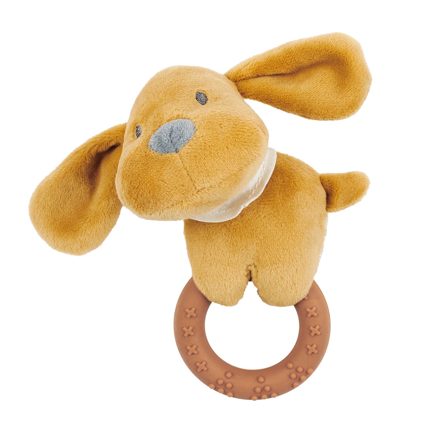 Игрушка мягкая Nattou Rattle CHARLIE Собачка с кольцом 388085 166692 1380₽