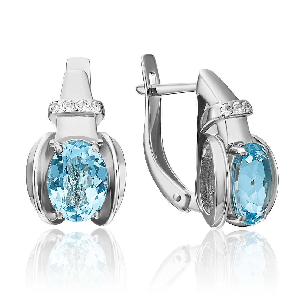 

Серьги из золота PLATINA jewelry 02-4430-00, топаз, 02-4430-00