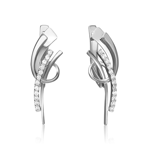 

Серьги из золота PLATINA jewelry 02-4392-00, фианит, 02-4392-00