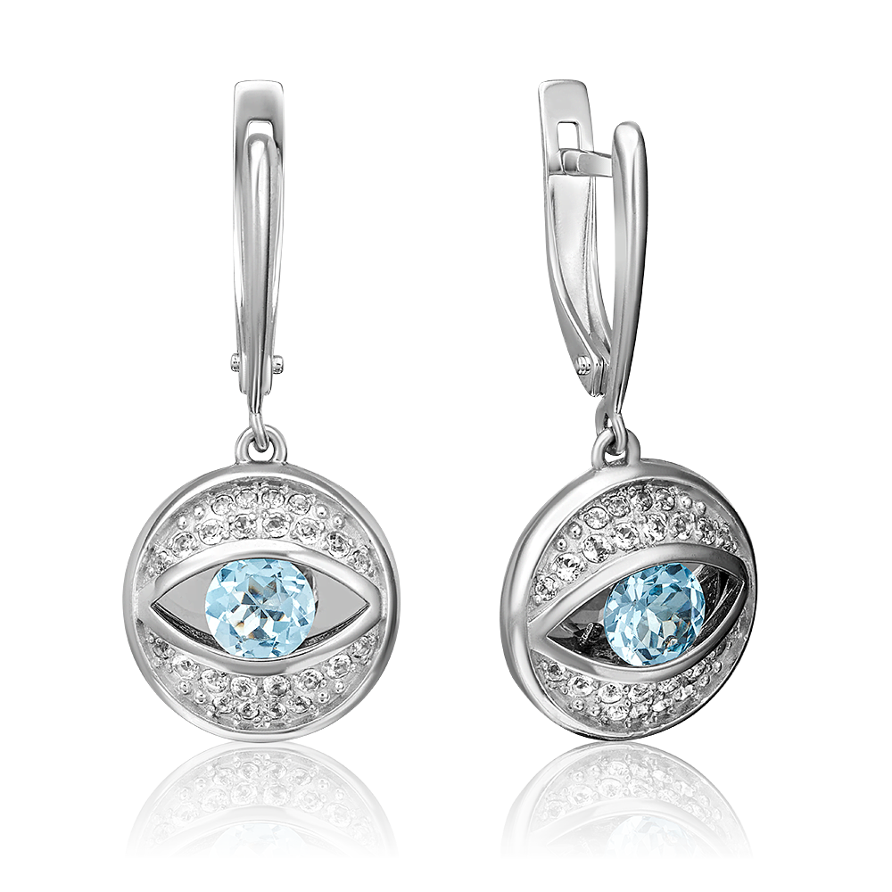 

Серьги из золота PLATINA jewelry 02-4383-00, топаз, 02-4383-00