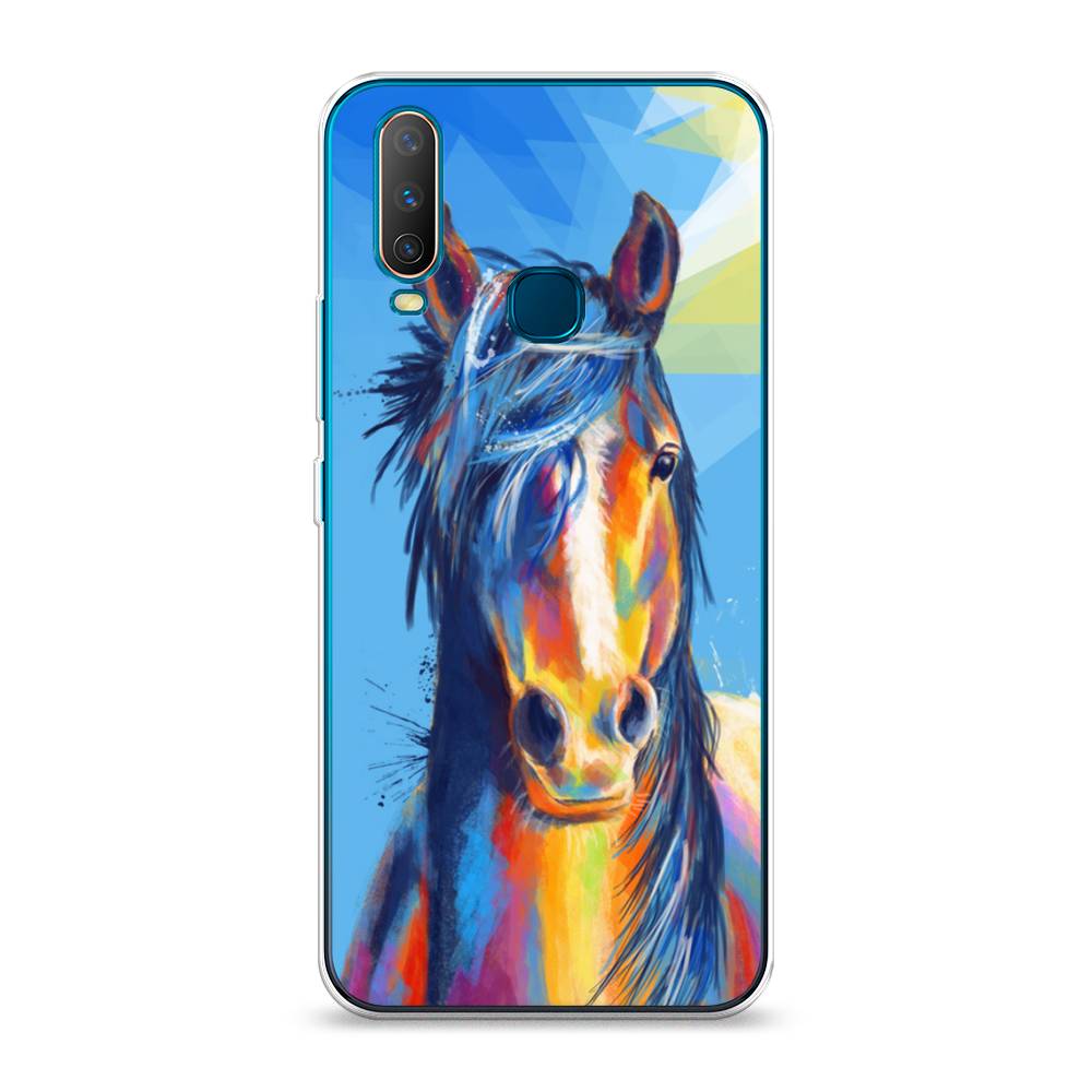 

Чехол для Vivo Y12/Y17 "Лошадь арт 3", Голубой;желтый;синий, 261850-1