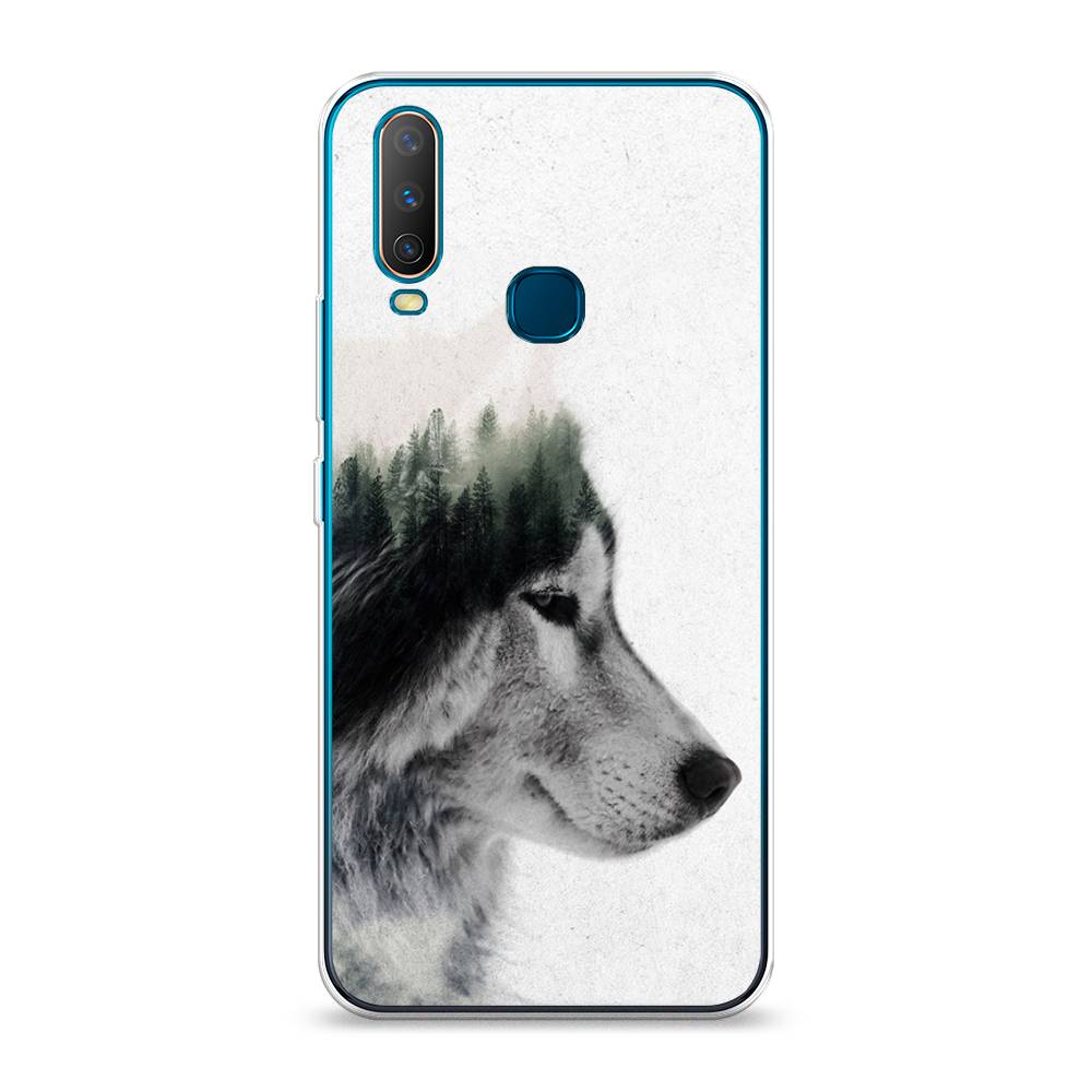 

Чехол для Vivo Y12/Y17 "Волк лес", Серый;белый, 261850-1