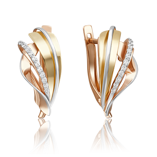 

Серьги из золота PLATINA jewelry 02-4199-00, фианит, 02-4199-00