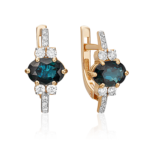 

Серьги из золота PLATINA jewelry 02-0707-00, сапфир/бриллиант, 02-0707-00