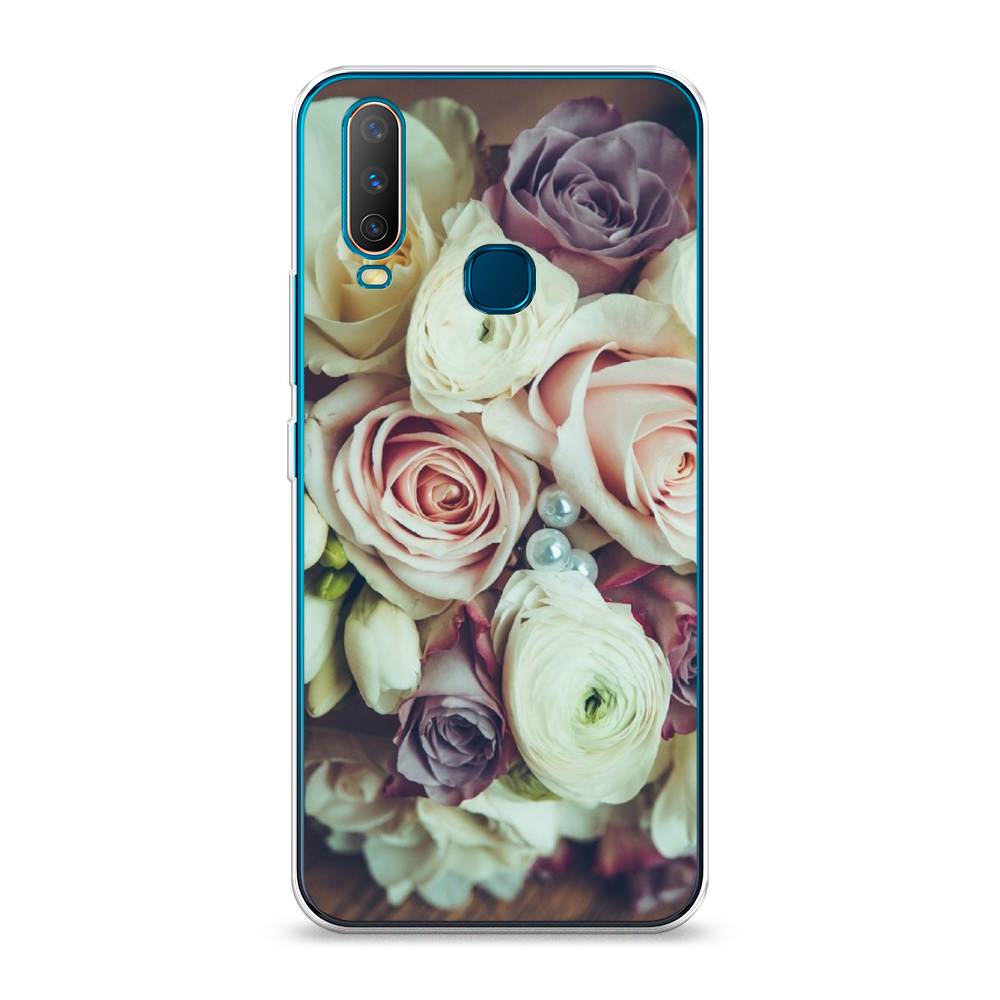 

Чехол для Vivo Y12/Y17 "Свадебный букет", Белый;фиолетовый, 261850-2