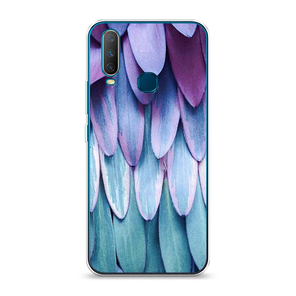 

Чехол для Vivo Y12/Y17 "Синее перо", Фиолетовый;голубой, 261850-3