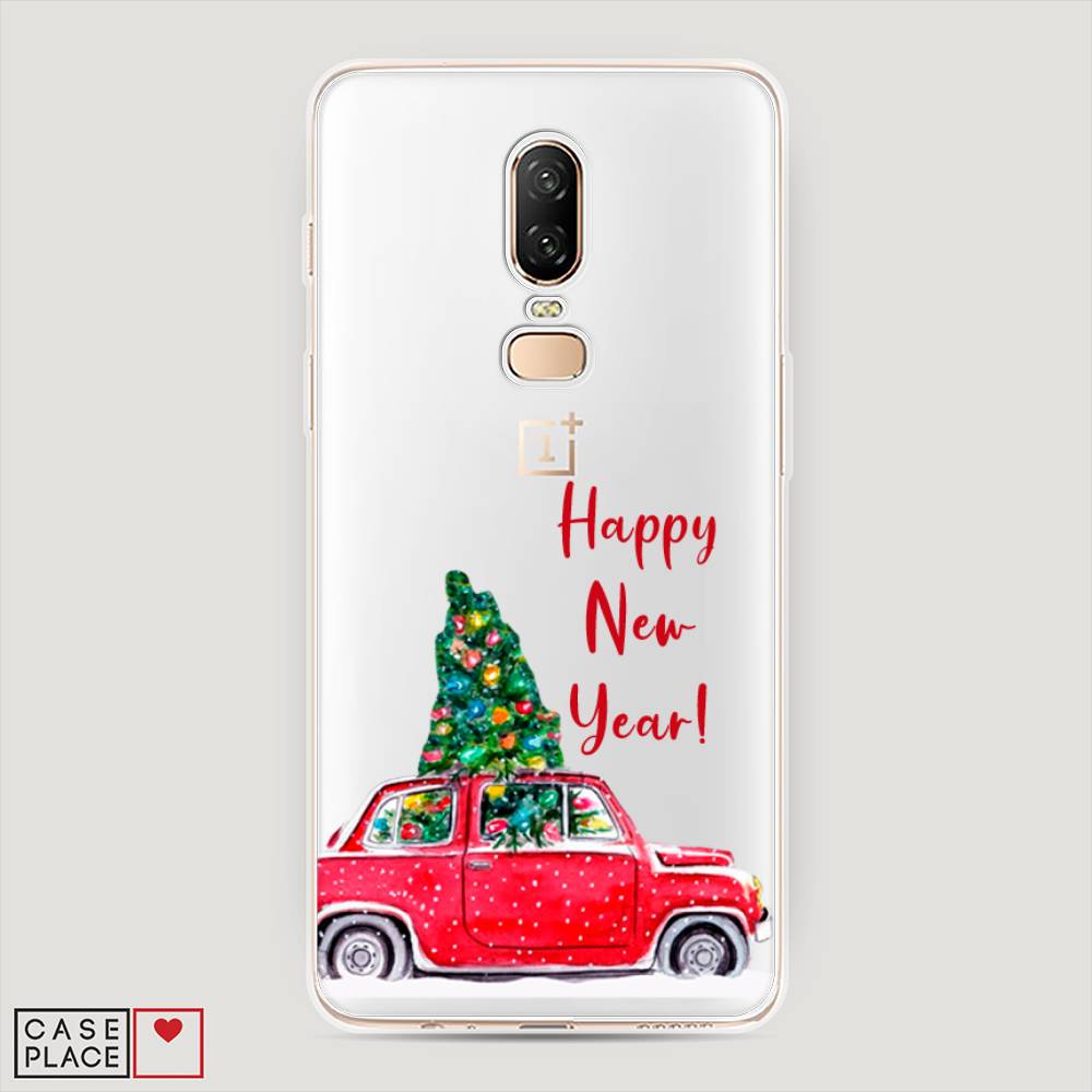 

Чехол на OnePlus 6 "Happy New Year", Красный;зеленый, 150550-5