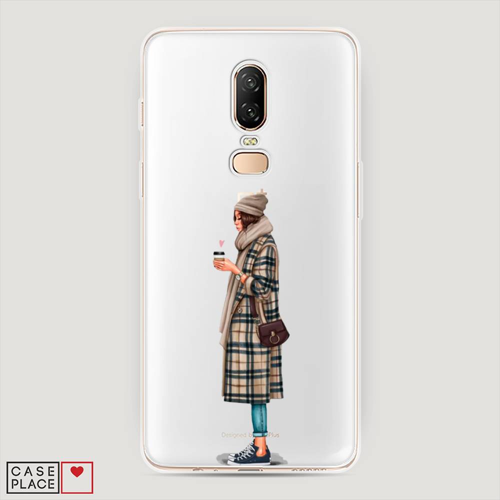 

Чехол на OnePlus 6 "Утренний кофе", Коричневый;бежевый, 150550-6