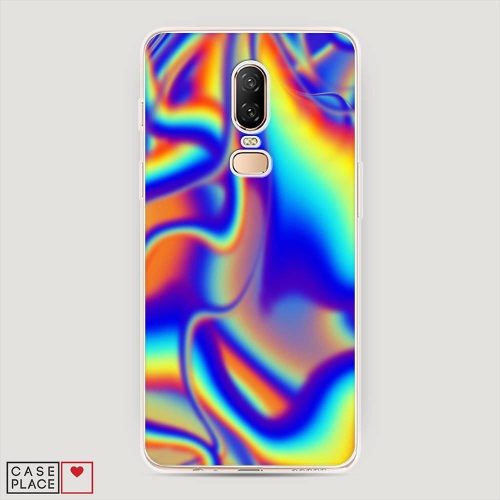 

Чехол на OnePlus 6 "Яркая голограмма", Разноцветный, 150550-3