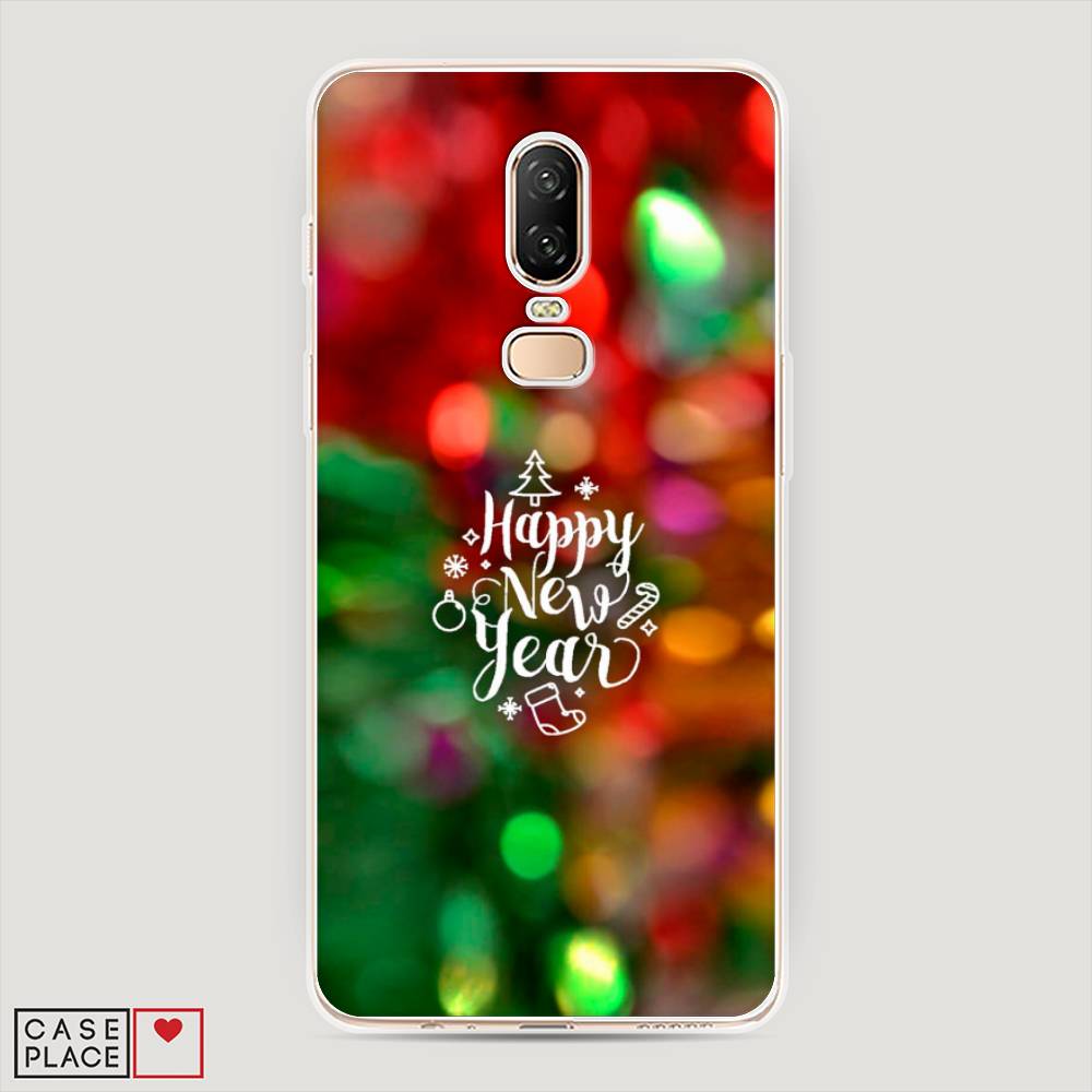 

Чехол на OnePlus 6 "Новый Год на елке", Зеленый;красный;желтый, 150550-5