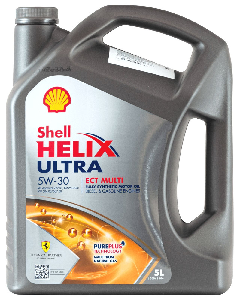 фото Моторное масло shell helix ultra ect multi 5w-30 5л shell 550058158