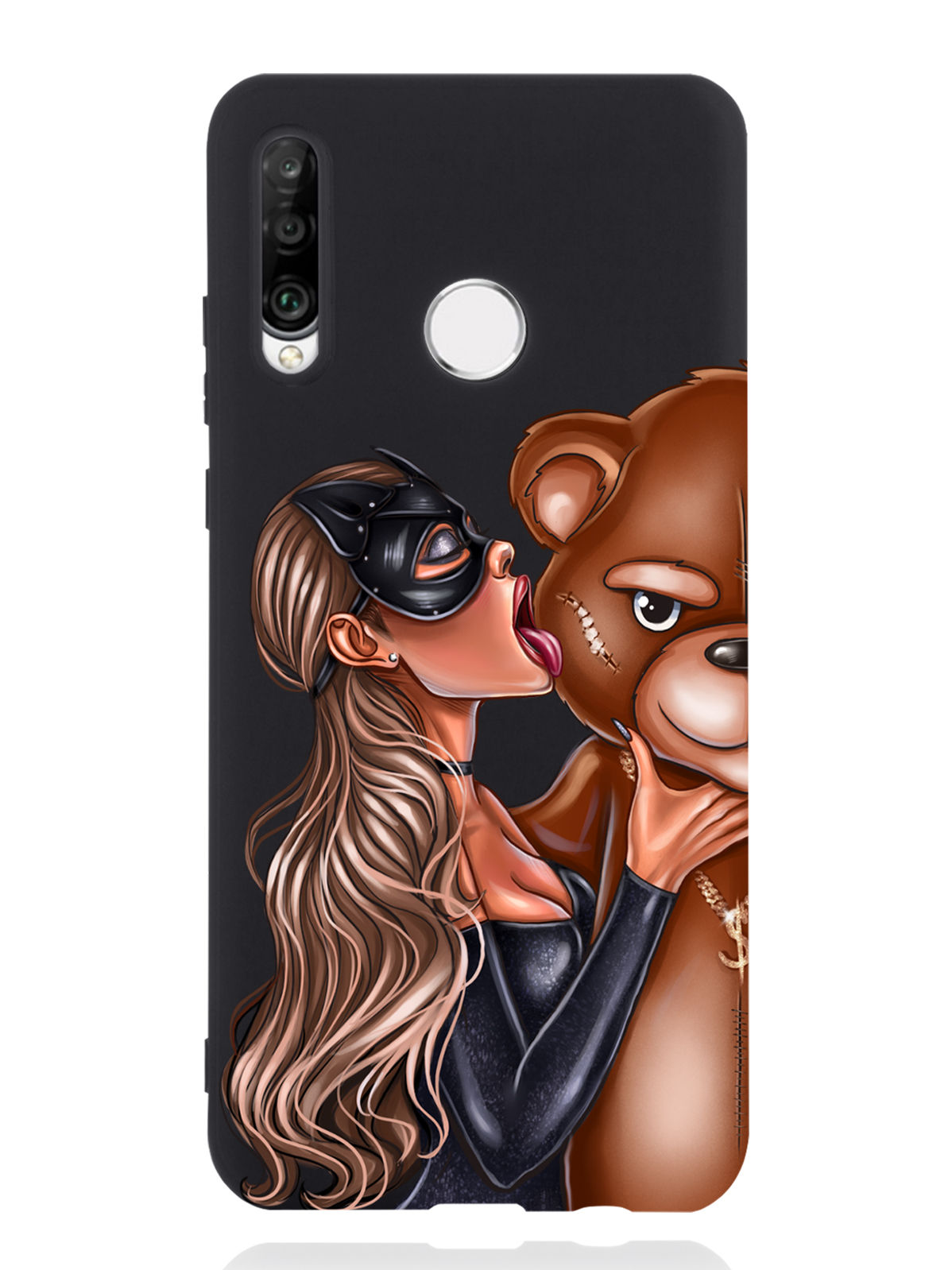 

Чехол MustHaveCase Huawei P30 Lite Кошечка и мишка, Черный;коричневый, Huawei P30 Lite Кошечка и мишка