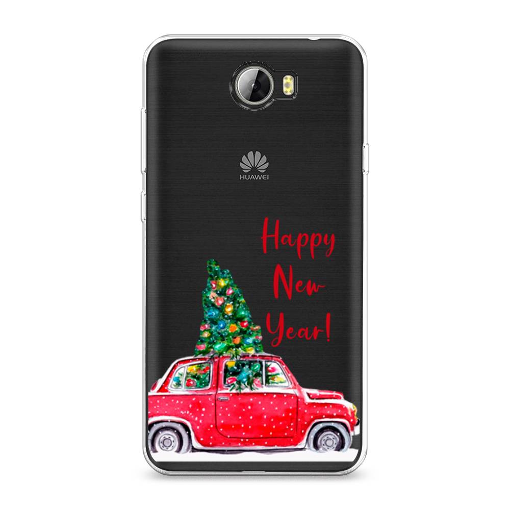 

Чехол для Honor 5A/Huawei Y5 II "Happy New Year", Красный;зеленый, 60350-5